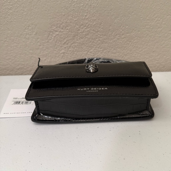 Kurt Geiger XS The Bond Croc Embossed Leather Top Handle Bag - Picture 10 of 12